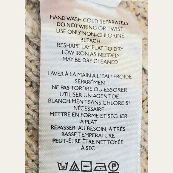 Free People XL Zip Front Cable Knit Sweater Mini Dress Beige Boho Cozy Chic - Picture 12 of 15